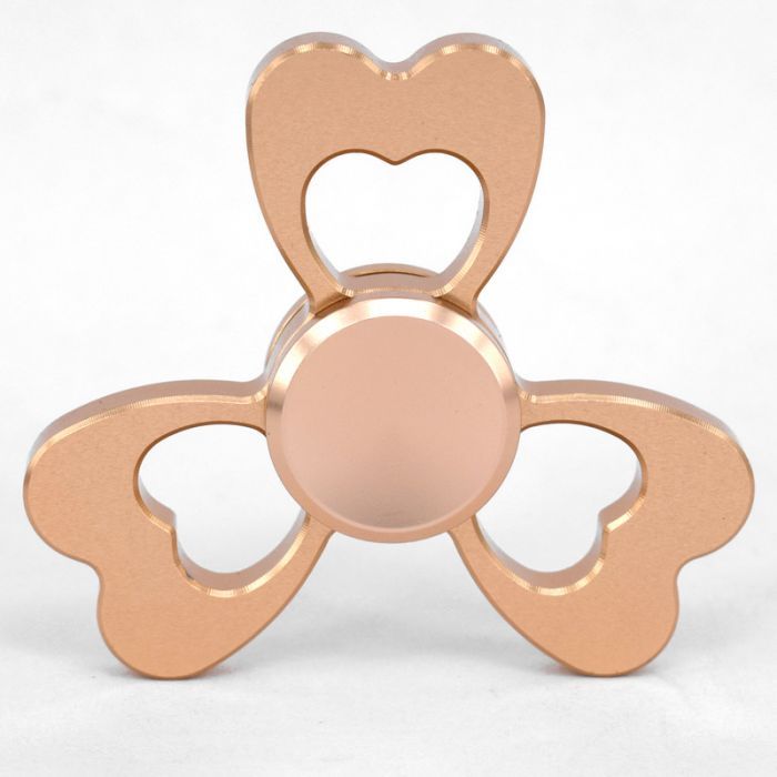 3 Heart shaped petals Fidget Spinner Aluminum Alloy Clover Hand spinner Desk love gift toy 3 Heart shaped petals Fidget Spinner Aluminum Alloy Clover Hand spinner Desk love gift toy