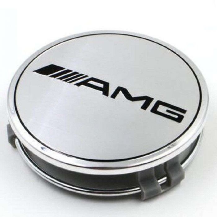 CEO5 75mm Wheel Center Hub Caps – Red Mercedes-Benz AMG Logo – Remanufactured – Set Of 4
