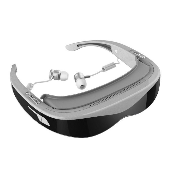 Portable 3D Video Glasses VR 98 Inch Virtual Screen, AV function-Black