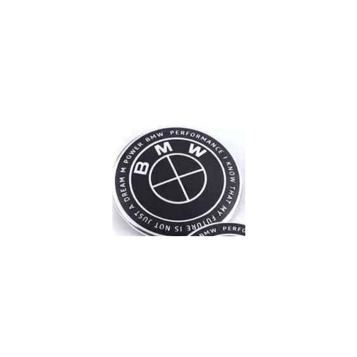 BMW & Kith Limited Edition front hood emblem 82mm/74mm rear trunk badge logo-Black BMW & Kith