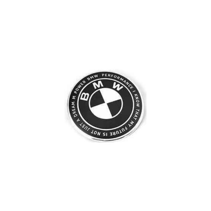 BMW & Kith Limited Edition front hood emblem 82mm/74mm rear trunk badge logo-Black/White BMW & Kith