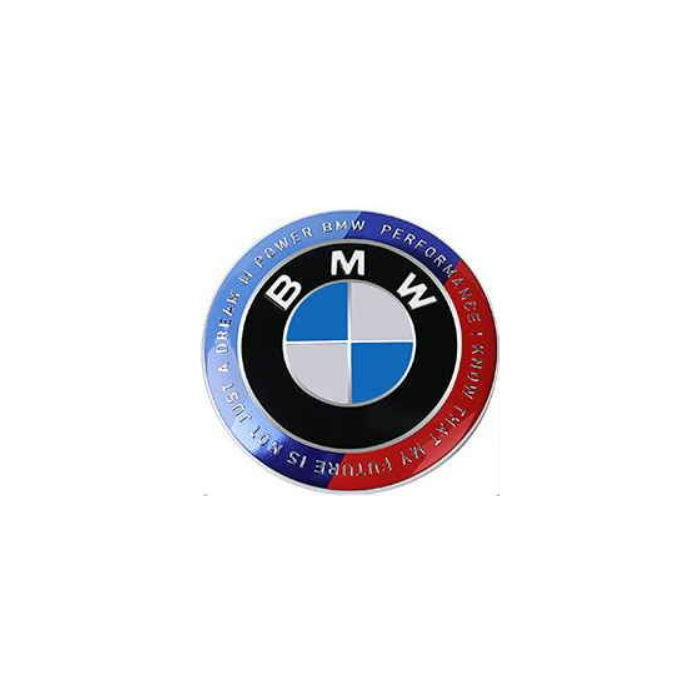 BMW & Kith Limited Edition front hood emblem 82mm/74mm rear trunk badge logo-Blue/White BMW & Kith