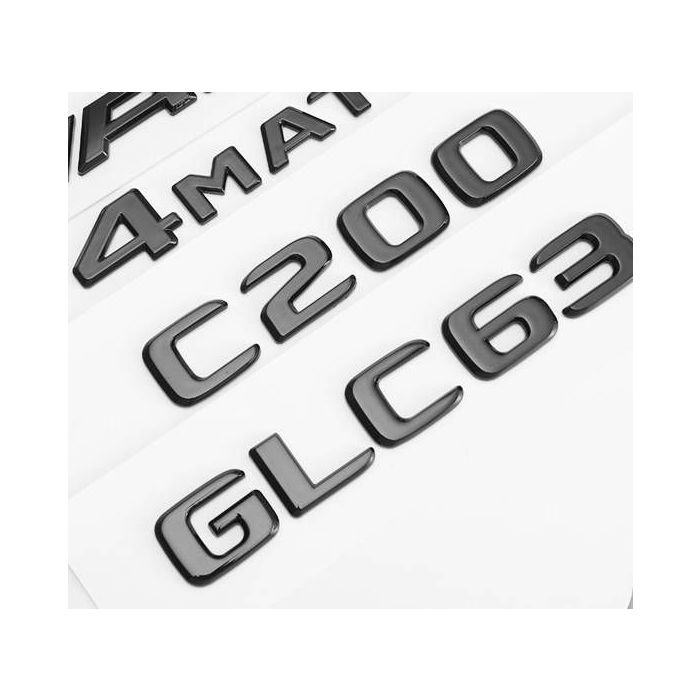 Mercedes Benz 3D  Letter & Number Sticker C Class rear trunk model stickers