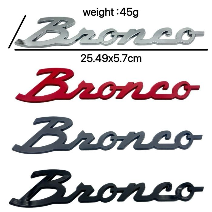 Ford Bronco Metal Script Emblem Kit Letter Sticker