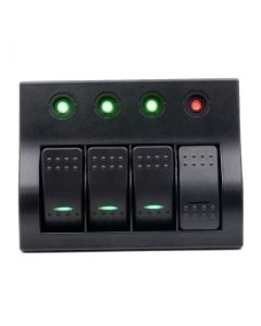 4 Pin Switch Panel with 3 switch and 1 reset switch and 2 colors indicator