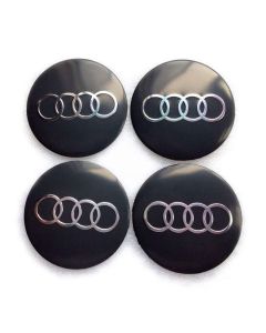 4pcs 56mm For AUDI Car Wheel Center Trims stickers Cap Badge Adhesive Auto Logo Emblem