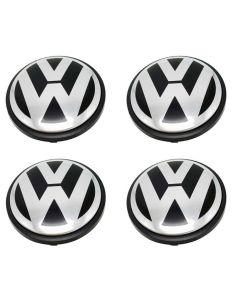 4PCS 65mm Alloy Wheel Center Caps Hubcap Badge Emblem for Volkswagen VW Golf Fox