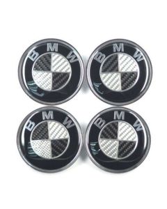 4pcs BMW 68mm Carbon Fiber Car Wheel Center Logo Cap Emblem Auto Logo Badge Chrome Emblem Badge