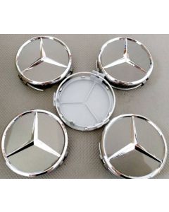 4pcs New Black MERCEDES BENZ 75MM 3INCH Wheel Center Caps HUB Caps for ML SL CLK SLK