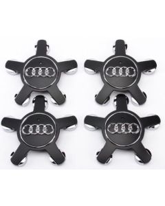 4pcs Wheel Center Caps for Audi /135mm /5.3 inches Black