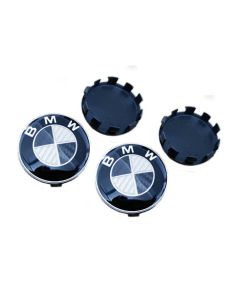 4pcs BMW 56mm Black/White Car Wheel Center Logo Cap Emblem Auto Logo Badge Emblem Badge