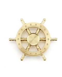 Brass Fidget Spinner 6 Spokes ship's wheel Hand Spinner Desk Finger Toy Anxiety Stress EDC