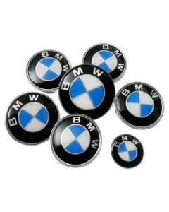 7pcs Set BMW BlueWhite Hood Trunk Badge Steering Emblem logo Wheel Center Hub Caps 8278mm