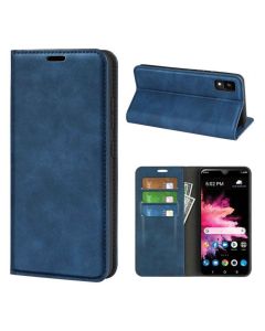 Alcatel TCL 30 Z (T602DL) Super Soft Leather Flip Cover Phone Case Dual Invisible Magnets Snap
