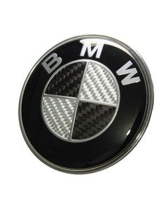 BMW real carbon fiber EMBLEM 2 Pins LOGO REAR TRUNK BADGE ROUNDEL 74MM E46 E90