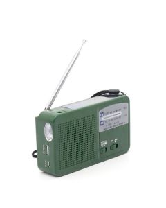 Emergency Radio AM/FM Solar Hand Crank Dynamo LED Flashlight USB Cellphone Charger