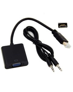 HDMI to VGA Adapter with AUX 3.5mm jack and cable