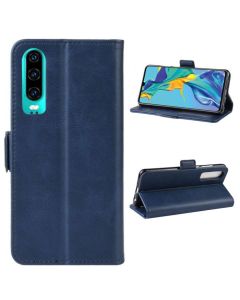 Huawei P30 Flip Cover Leather Wallet Case with Dual Magnetic Closure