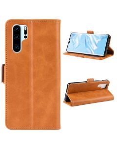 Huawei P30 Pro Flip Cover Leather Wallet Case with Dual Magnetic Closure