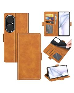 Huawei P50 Flip Cover Leather Wallet Case with Dual Magnetic Closure