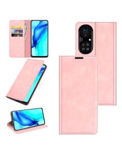 Huawei P50 Pro Super Soft Leather Flip Cover Phone Case Dual Invisible Magnets Snap