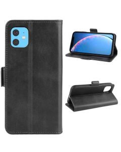 iPhone 11 Flip Cover Leather Wallet Case with Dual Magnetic Closure