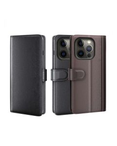 iPhone 13 Pro Phone Case Wallet Flip Cover Folio Genuine Leather Case Stand Display Card Pocket