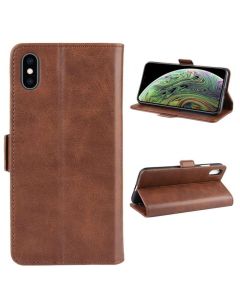 iPhone XS /iPhone X Flip Cover Leather Wallet Case with Dual Magnetic Closure