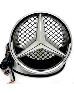 Mercedes-Benz LED Front Grille Star Emblem Light up Logo Illuminated Badge Twist in Grid design