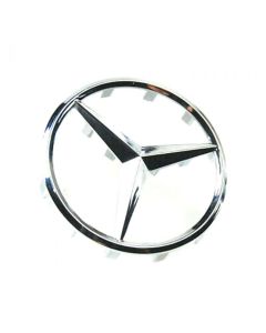 Mercedes-Benz Steering Wheel Center Star Emblem logo 57mm Flat Pins Silver