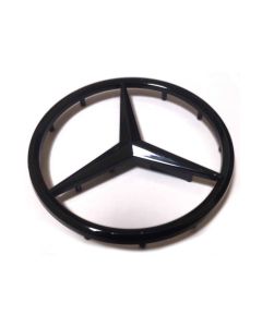 Mercedes-Benz Steering Wheel Center Star Emblem logo 52mm Small Pins Black