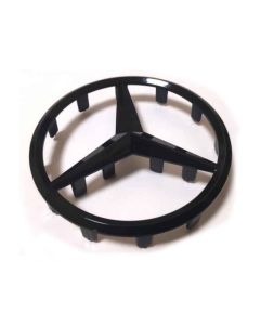 Mercedes-Benz Steering Wheel Center Star Emblem logo 57mm Flat Pins Black