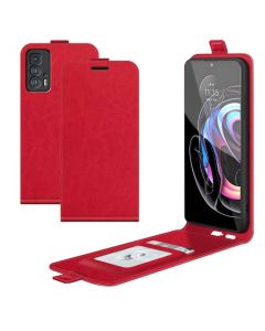 Motorola Edge 20 Pro Leather Flip Phone Case Flip Cover Vertical Open Wallet Case