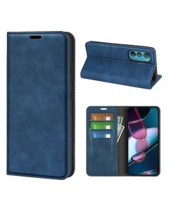 Motorola Edge 30 5G Super Soft Leather Flip Cover Phone Case Dual Invisible Magnets Snap