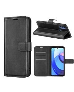 Motorola Moto E30 | E40 Flip Cover Leather Wallet Case with Rectangle Magnetic Snap