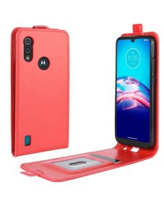 Motorola Moto E6s (2020) Leather Flip Phone Case Flip Cover Vertical Open Wallet Case