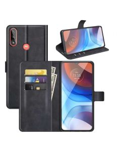 Motorola Moto E7 Power Flip Cover Leather Wallet Case with Rectangle Magnetic Snap