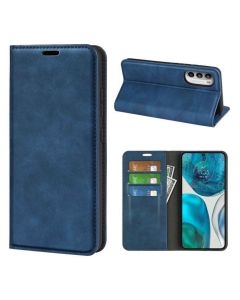 Motorola Moto G52 Super Soft Leather Flip Cover Phone Case Dual Invisible Magnets Snap