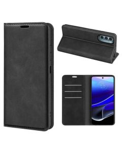 Motorola moto g 5g (2022) Super Soft Leather Flip Cover Phone Case Dual Invisible Magnets Snap