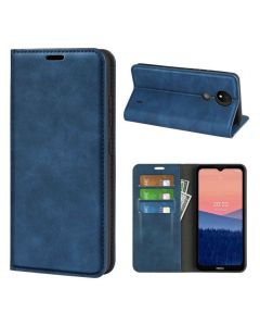 Nokia C21 Super Soft Leather Flip Cover Phone Case Dual Invisible Magnets Snap
