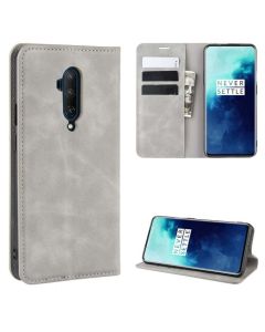 OnePlus 7T Pro Super Soft Leather Flip Cover Phone Case Dual Invisible Magnets Snap