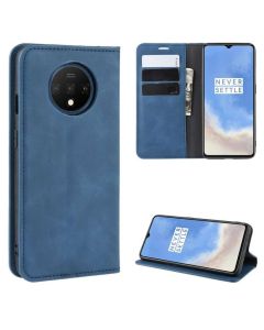 OnePlus 7T Super Soft Leather Flip Cover Phone Case Dual Invisible Magnets Snap