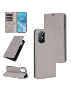 OnePlus 8T Super Soft Leather Flip Cover Phone Case Dual Invisible Magnets Snap
