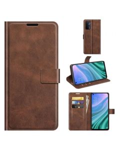 OPPO A54 5G (CPH2195) Flip Cover Leather Wallet Case with Rectangle Magnetic Snap