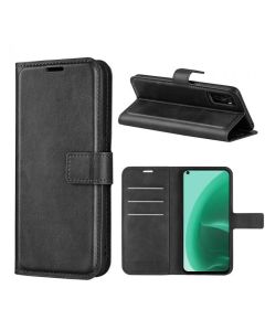 Oppo A55s 5G Flip Cover Leather Wallet Case with Rectangle Magnetic Snap