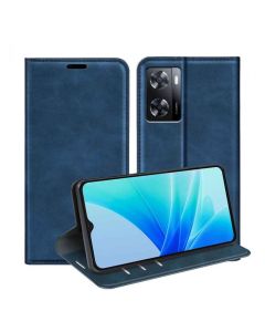 OPPO A57 4G (2022) Super Soft Leather Flip Cover Phone Case Dual Invisible Magnets Snap