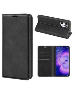 OPPO Find X5 Super Soft Leather Flip Cover Phone Case Dual Invisible Magnets Snap
