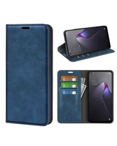 OPPO Reno8 (Reno 8) 5G Super Soft Leather Flip Cover Phone Case Dual Invisible Magnets Snap