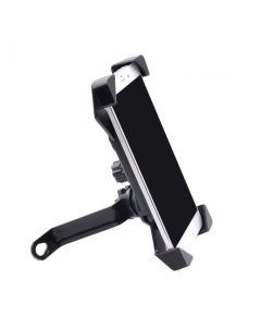 Phone holder with corner protection mounted on Rearview mirror of Bike or Motorcycle