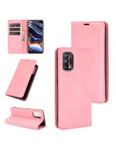 Realme 7 Pro Super Soft Leather Flip Cover Phone Case Dual Invisible Magnets Snap